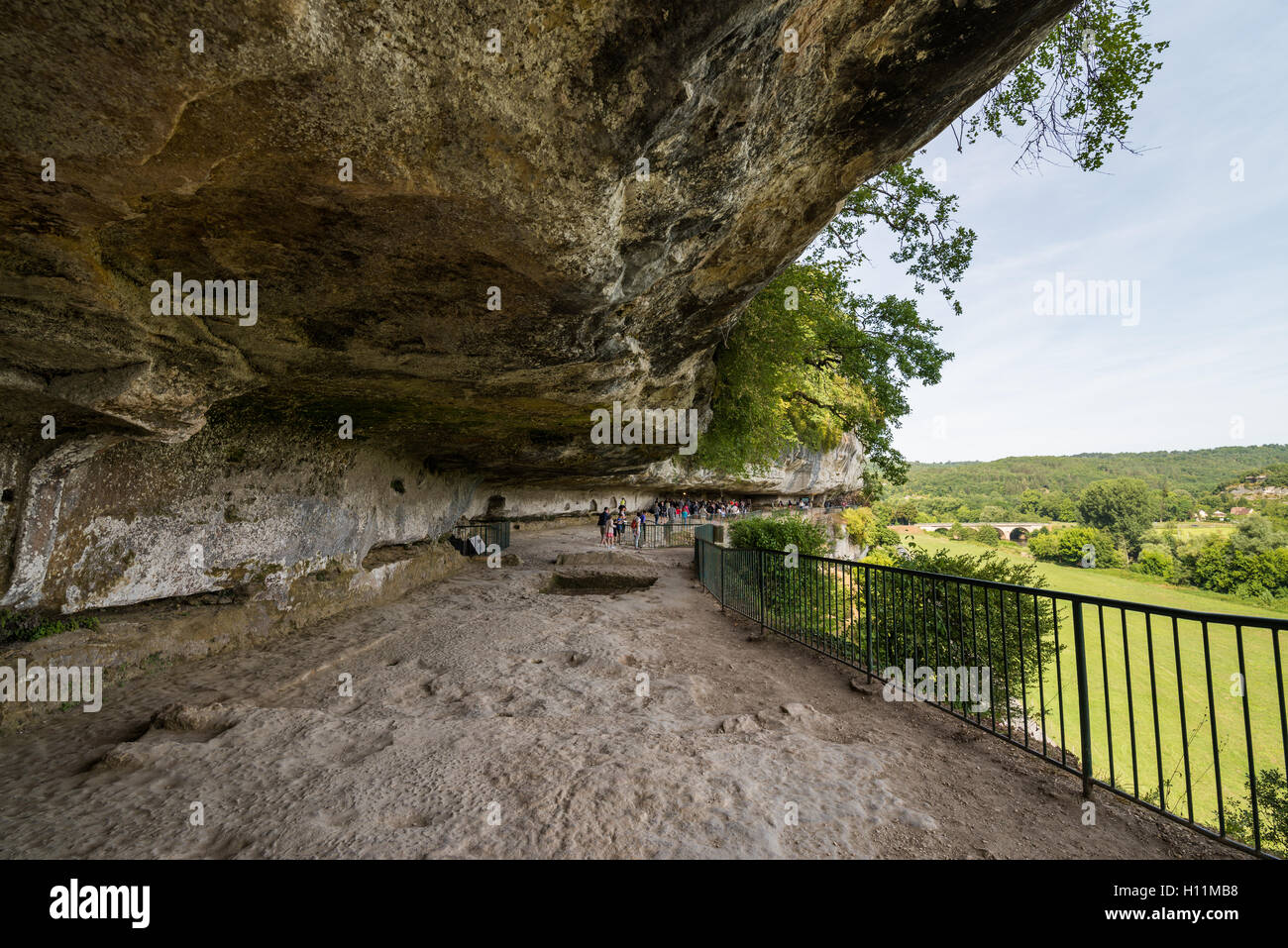 Prehistoric Site Of La Roque Saint Christophe In Dordogne France Stock 