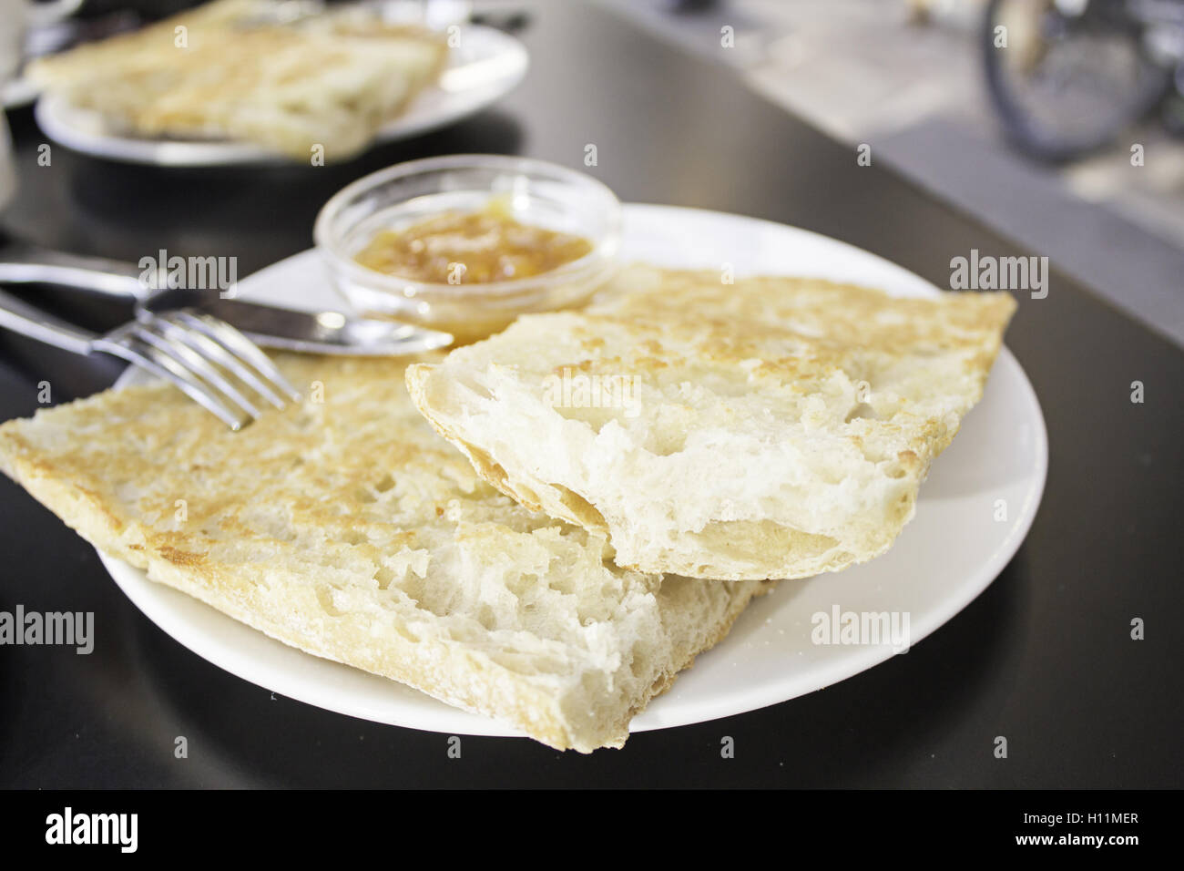Toast bread jam bar restaurant, food Stock Photo Alamy