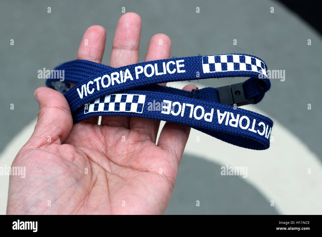 Victoria Police Lanyard Stock Photo