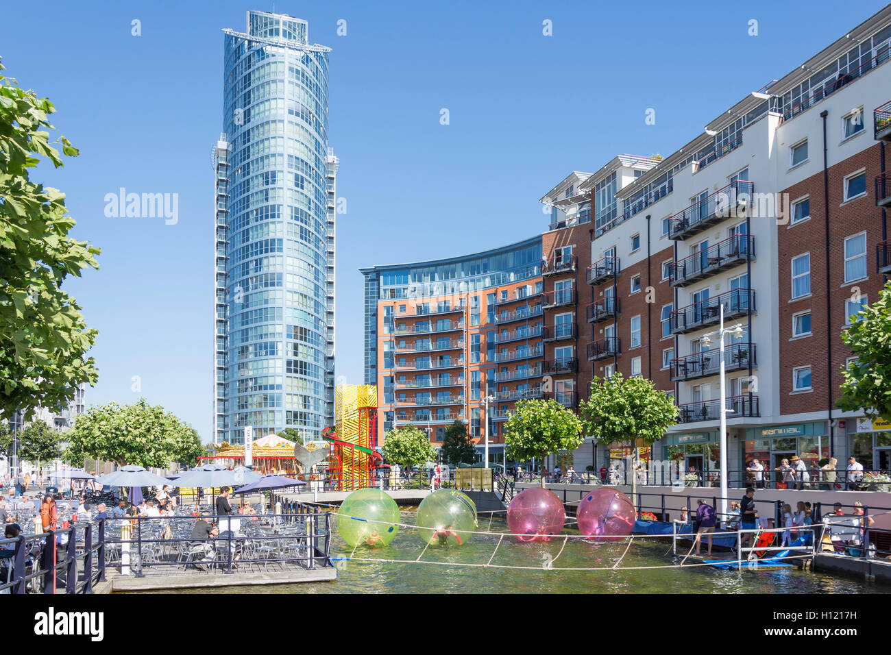 The Lipstick Tower and The Plaza, Gunwharf Quays, Portsmouth Harbour