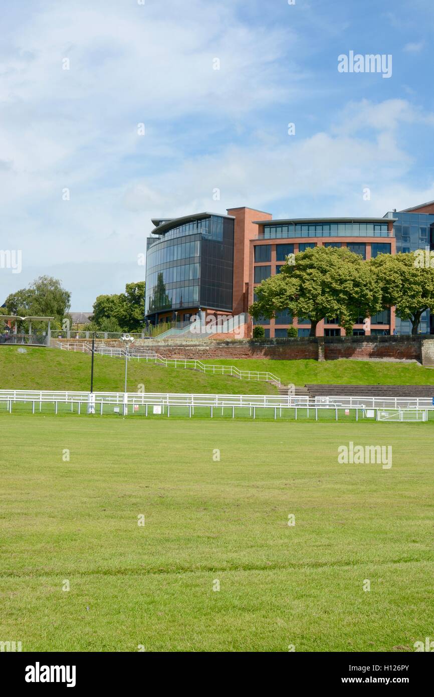 Chester racecourse and Abode hotel Stock Photo
