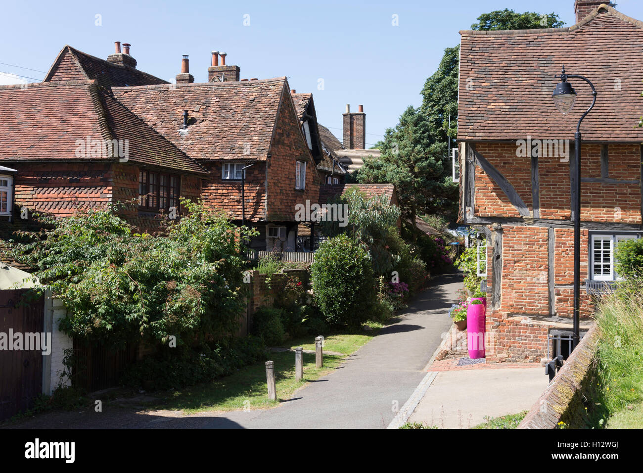 Period buildings, Church Walk, Bletchingley, Surrey, England, United