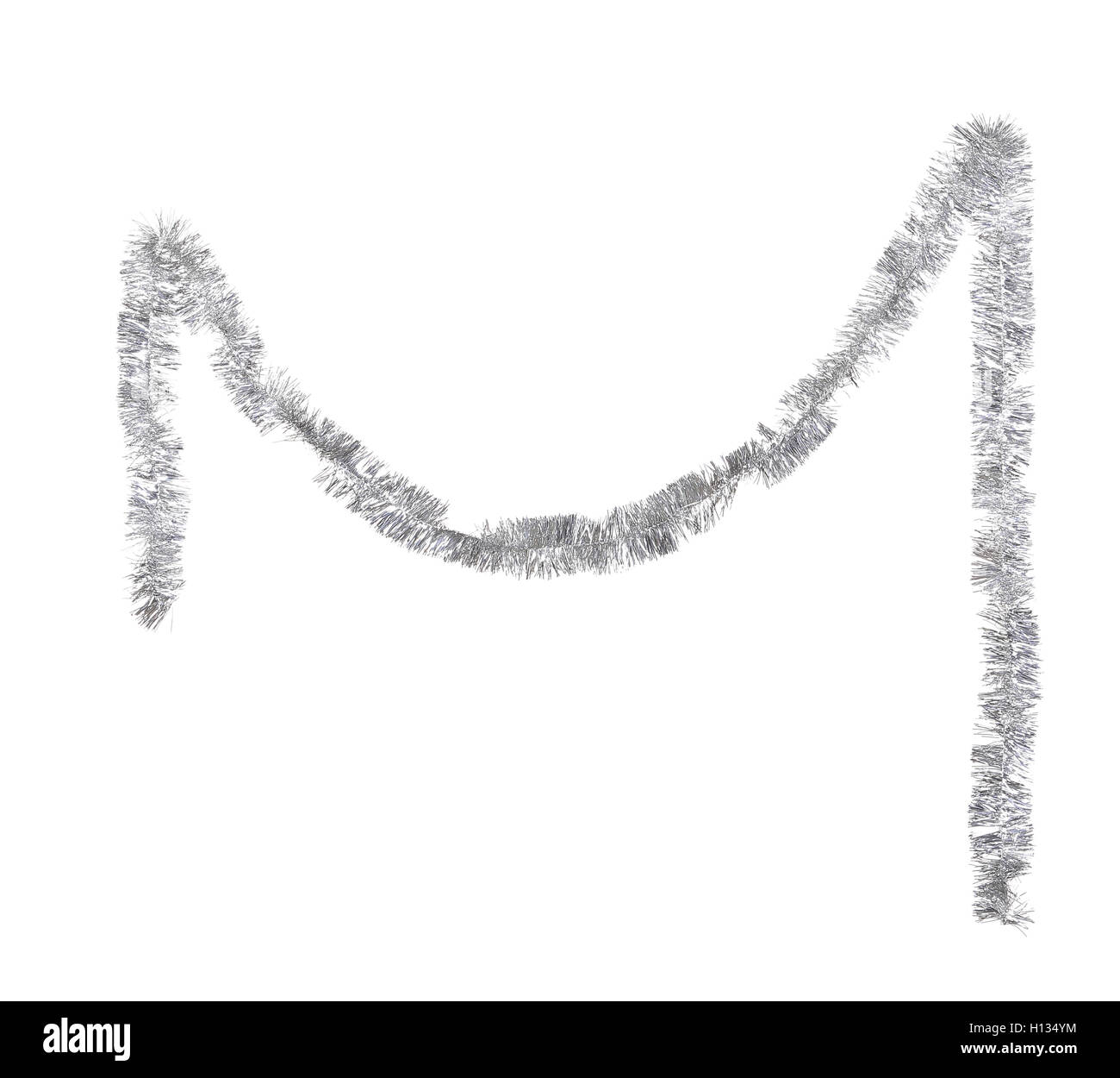 Christmas silver tinsel Stock Photo Alamy