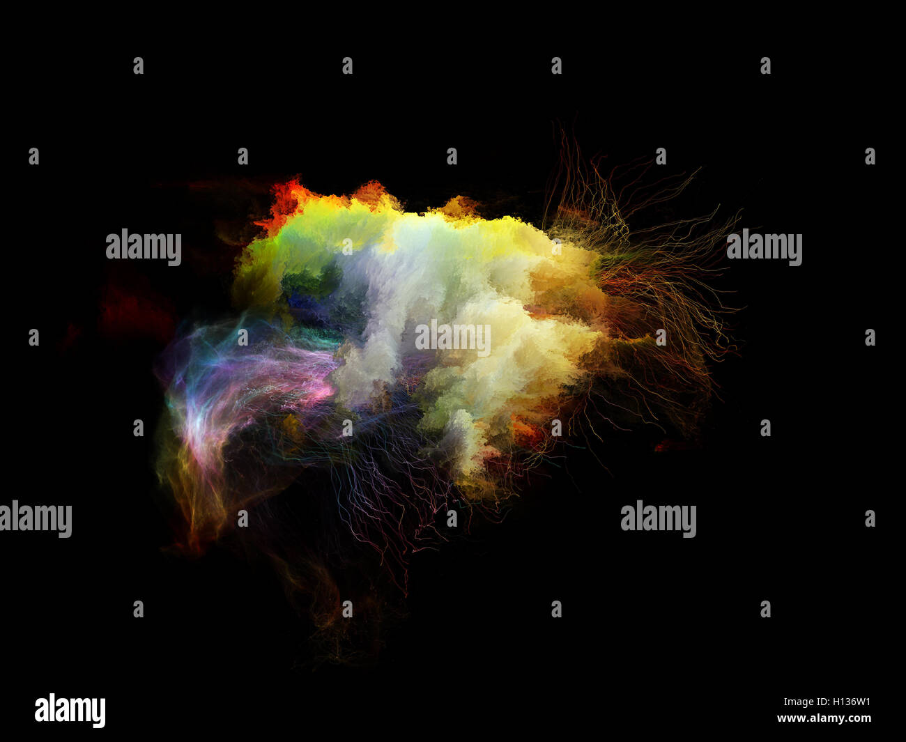 Visualization of Fractal Jellyfish Stock Photo