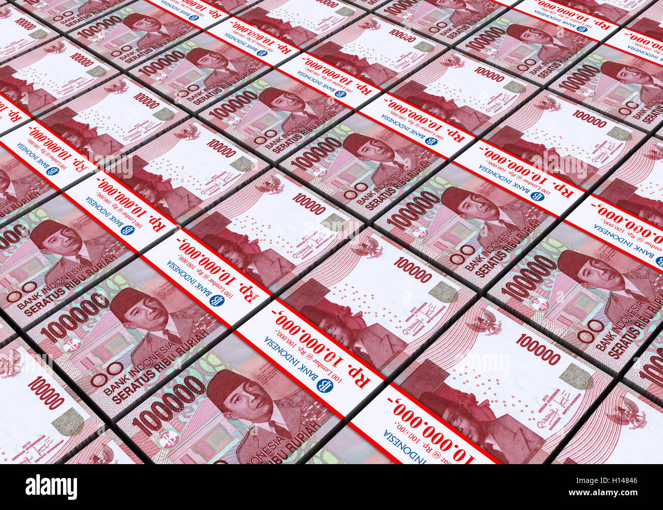 3D Indonesian rupiah money white background Stock Photo - Alamy