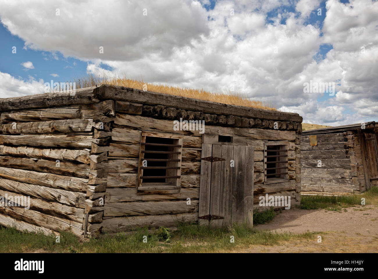 MT0006400...MONTANA The old jail house in the historic ghost town of