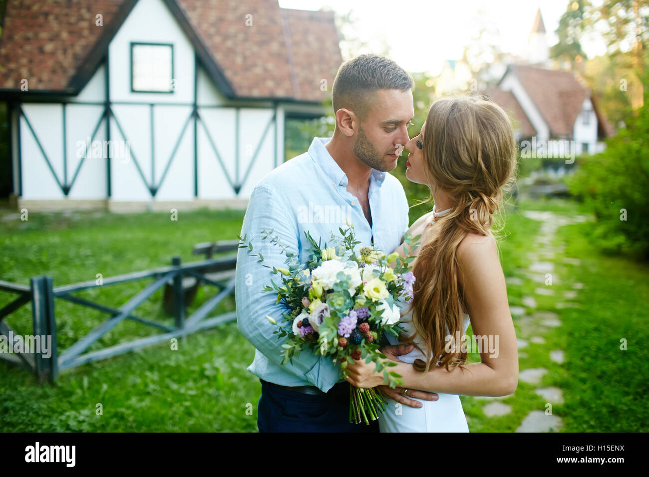 Just married couple Stock Photo Alamy