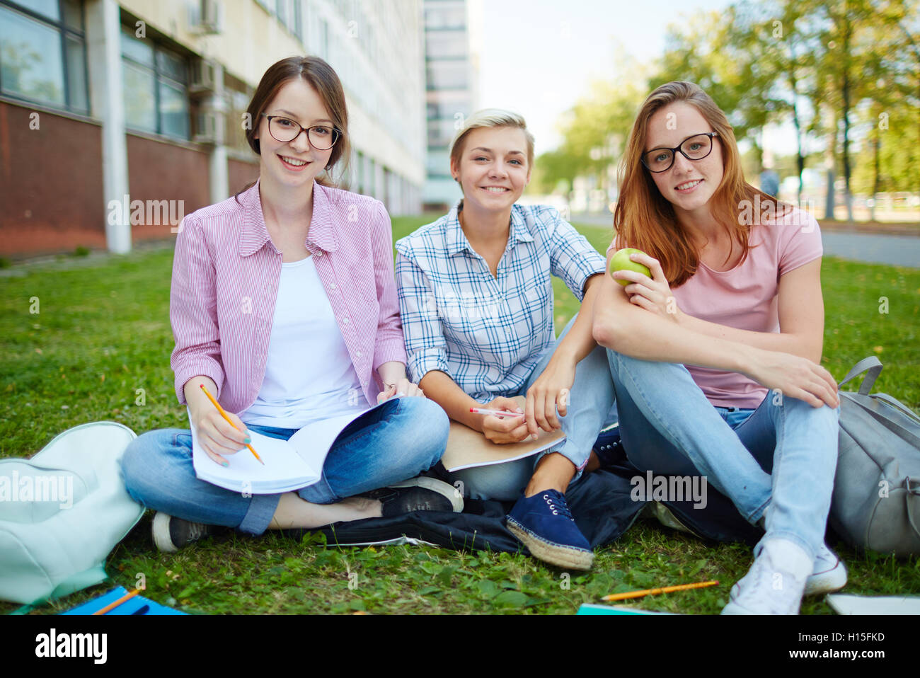 Clever students Stock Photo