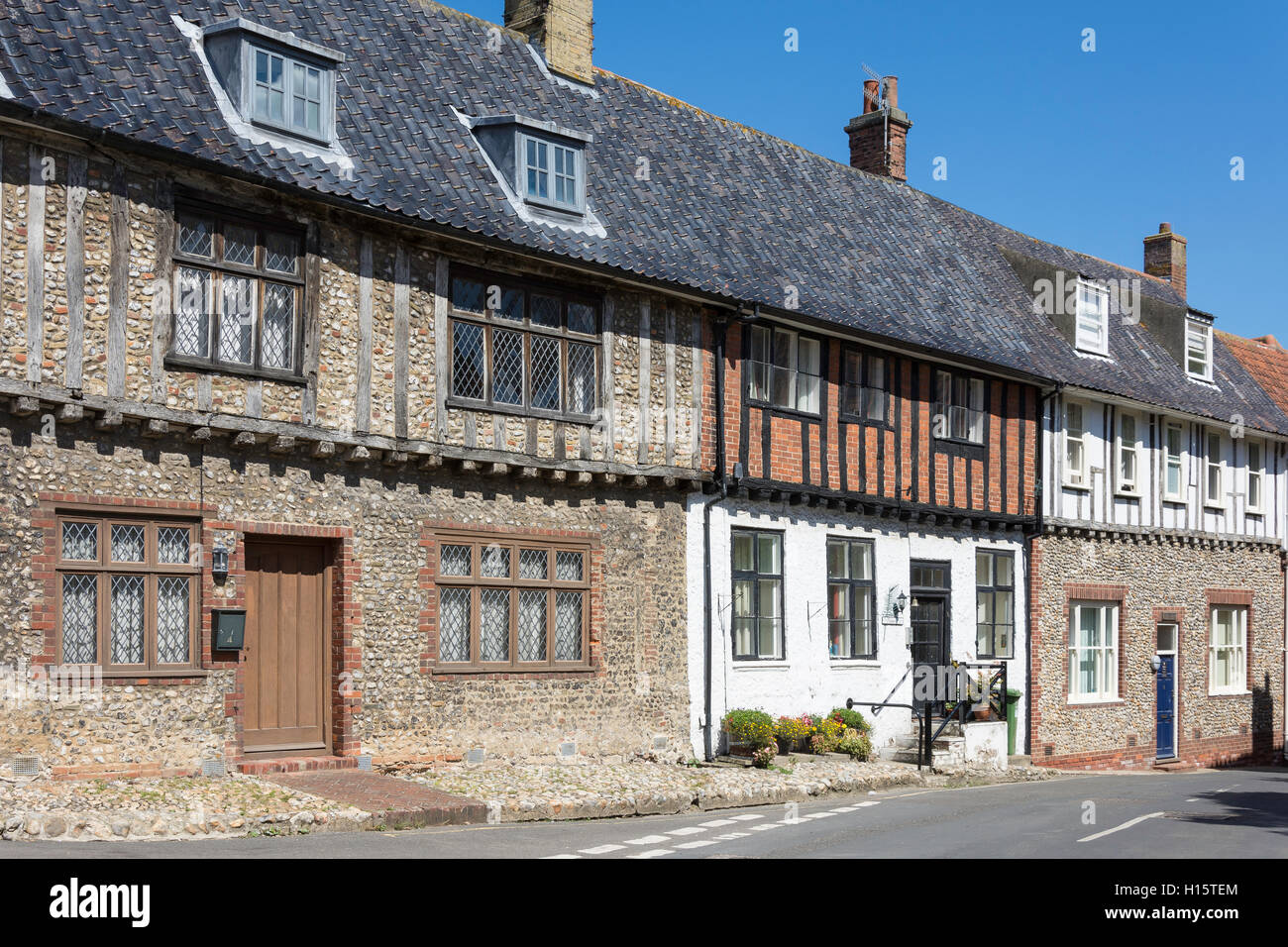 Period houses, Common Place, Little Walsingham, Norfolk, England