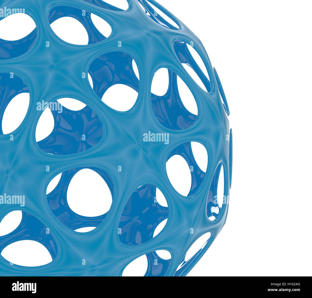 3d rendering of an abstract sphere on a white background Stock Photo ...