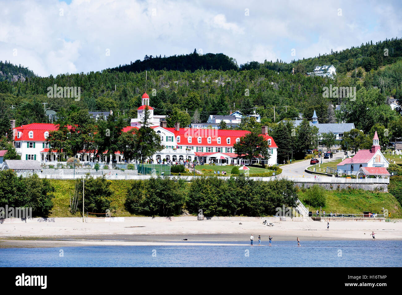 The Hotel Tadoussac, in the village for more than 150 years Stock Photo