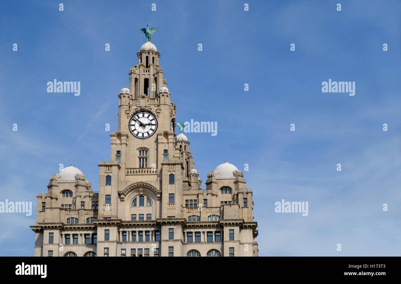 Royal Liver Building, Liverpool Waterfront Stock Photo