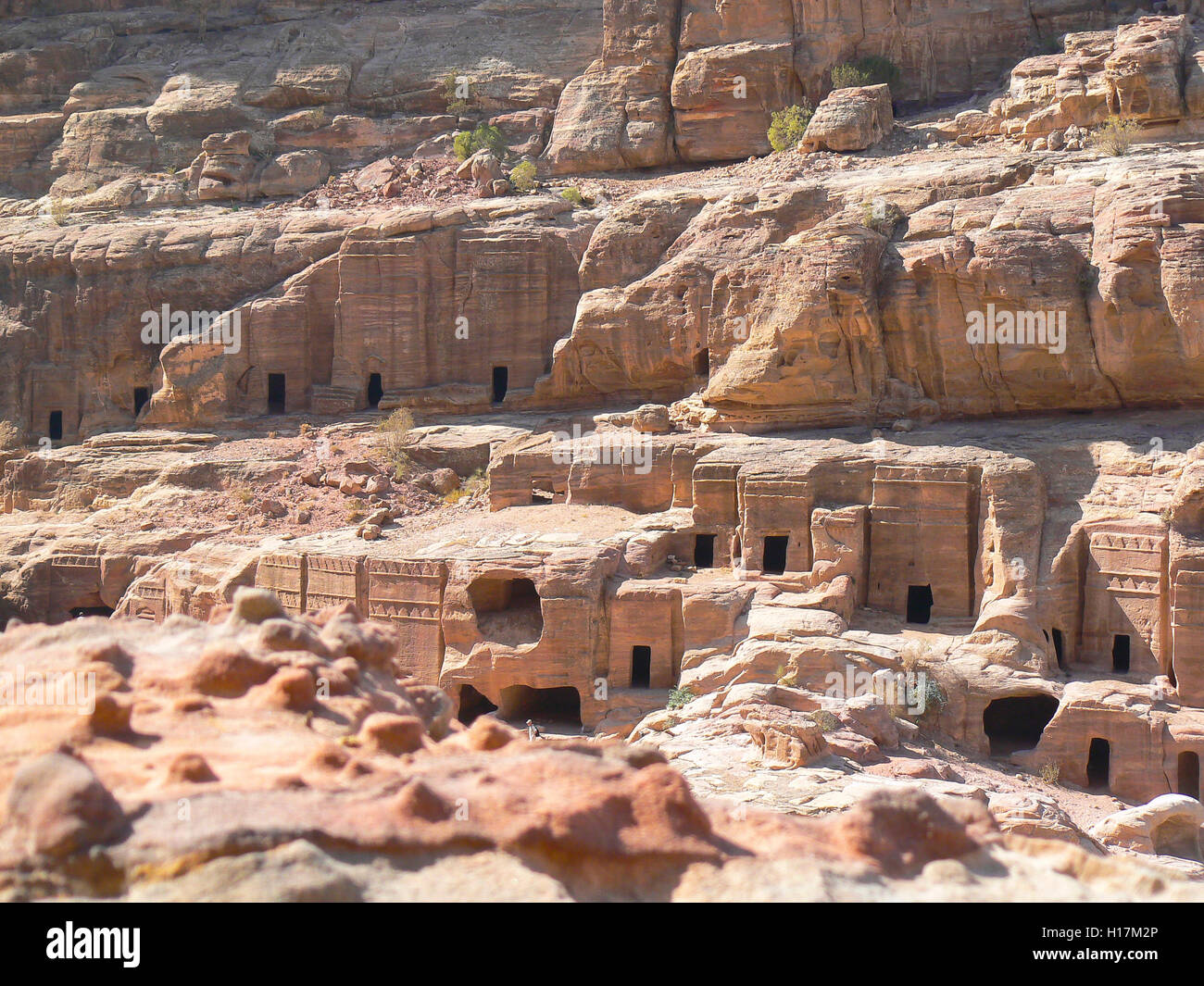 Graves of Petra in Jordan Stock Photo