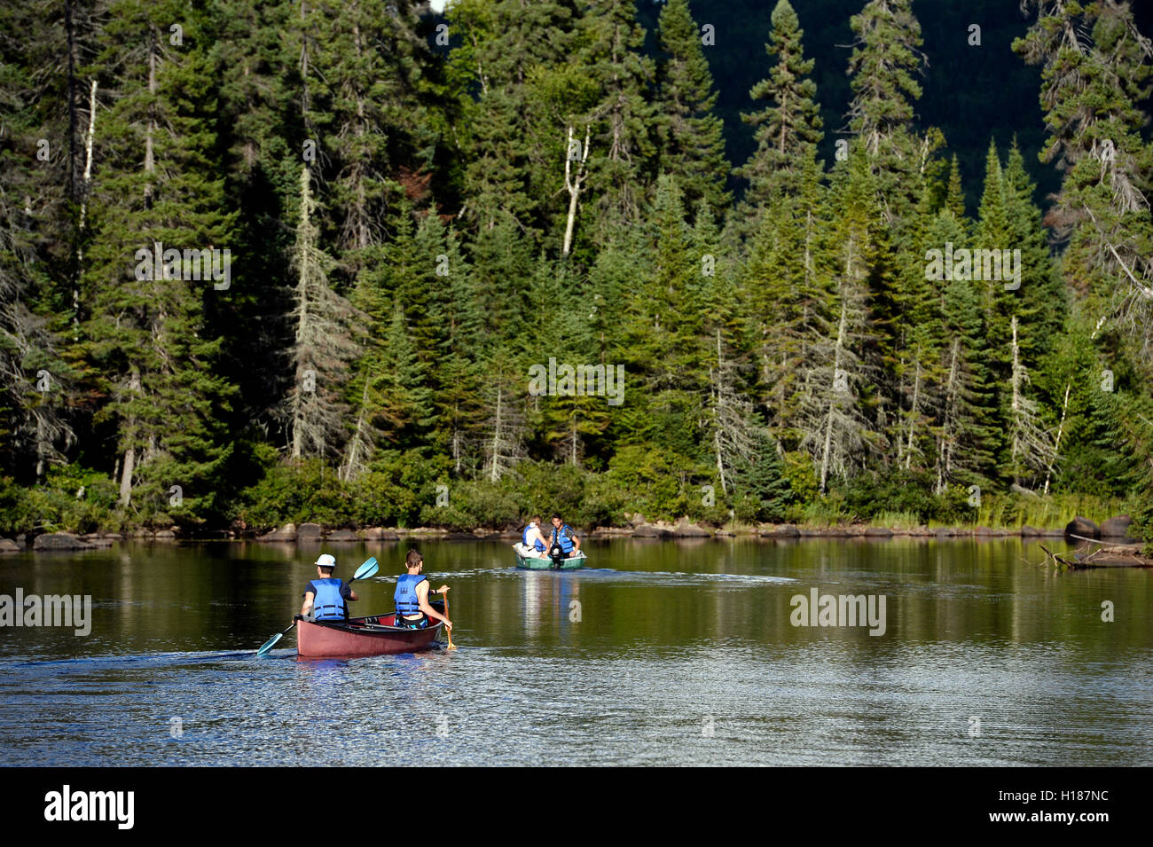 Edward lake in Mauricie, Quebec, Canada Stock Photo
