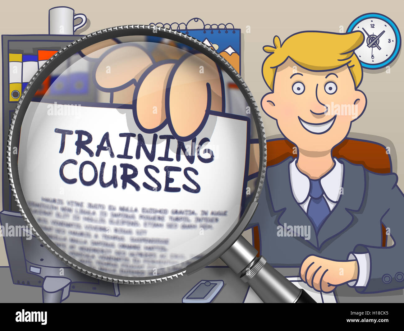 Training Courses through Lens. Doodle Design Stock Photo Alamy