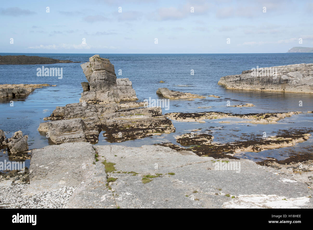 Ballintoy Harbour Beach; County Antrim; Northern Ireland Stock Photo ...