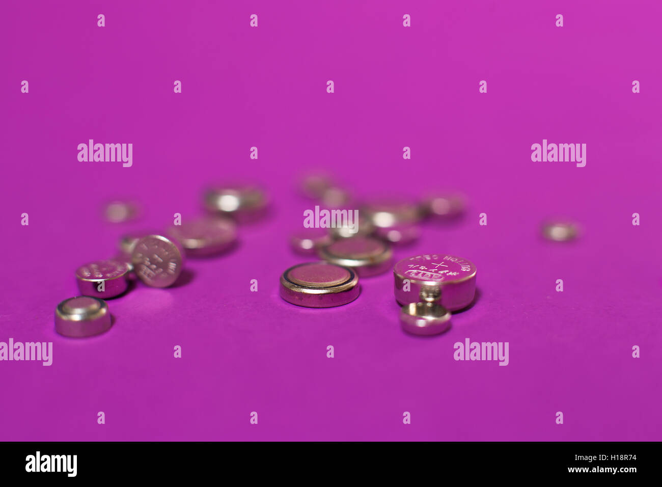 button cell batteries Stock Photo Alamy