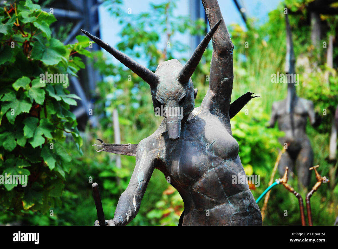 EDEN PROJECT, CORNWALL AUG 15TH Dancer statue inside the
