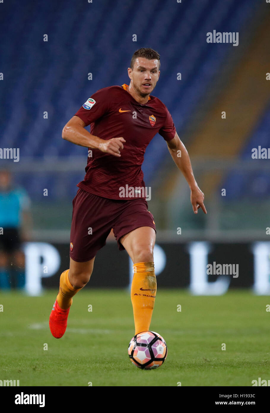 Rome, Italy. 21st Sep, 2016. Roma's Edin Dzeko in action during the ...