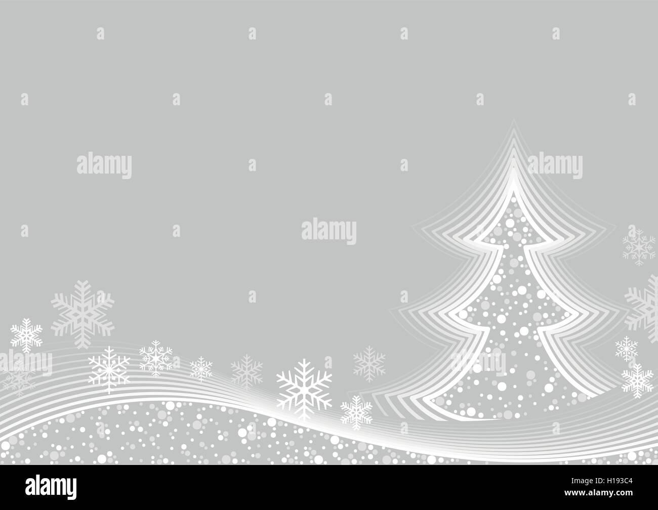 White Christmas Greeting Stock Vector