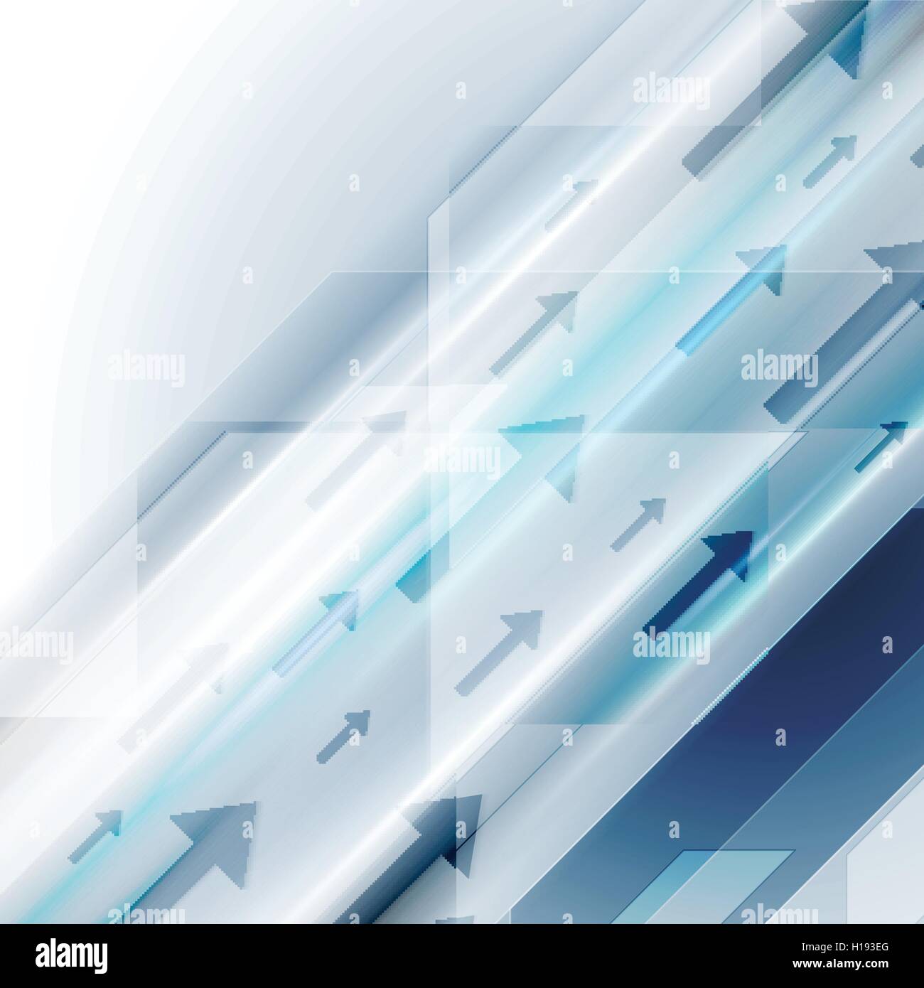 Bright blue shiny hi-tech background with arrows. Vector template ...