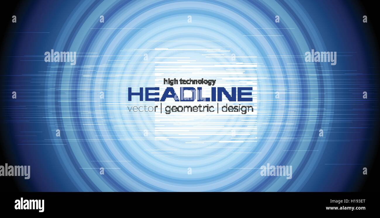Abstract blue tech background. Vector circles illustration Stock Vector ...