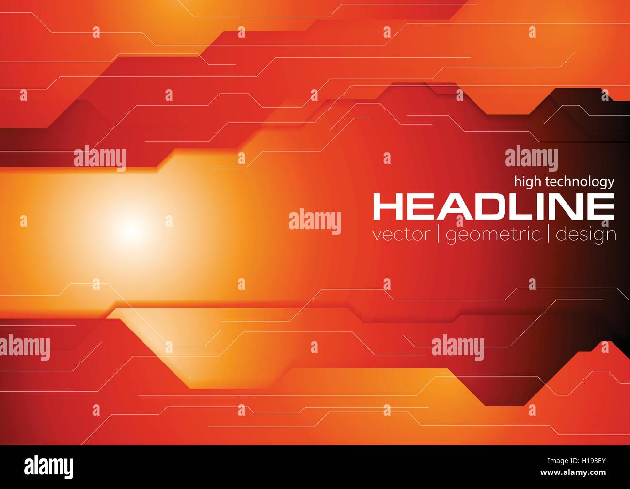 Dark orange hitech concept background. Vector corporate graphic design