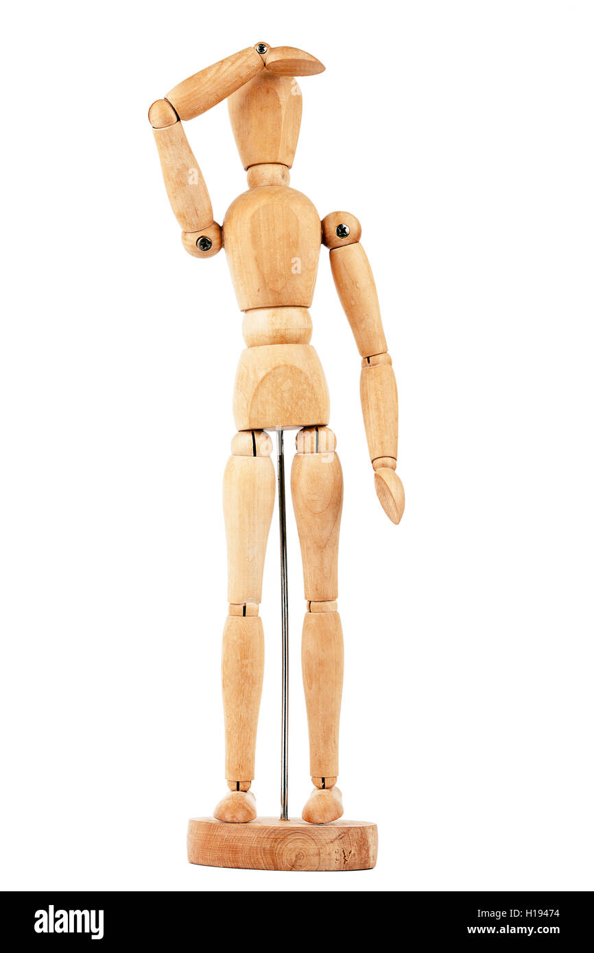 Wooden mannequin happy pose hi-res stock photography and images - Alamy