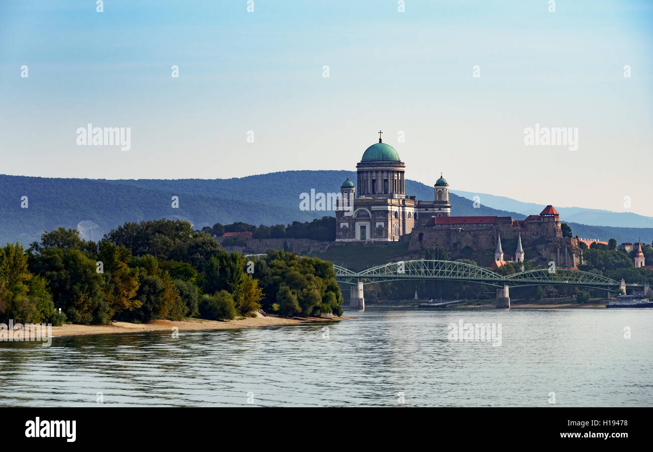 The Primatial Basilica of the Blessed Virgin Mary Assumed Into Heaven and St Adalbert. Esztergom Basilica Stock Photo