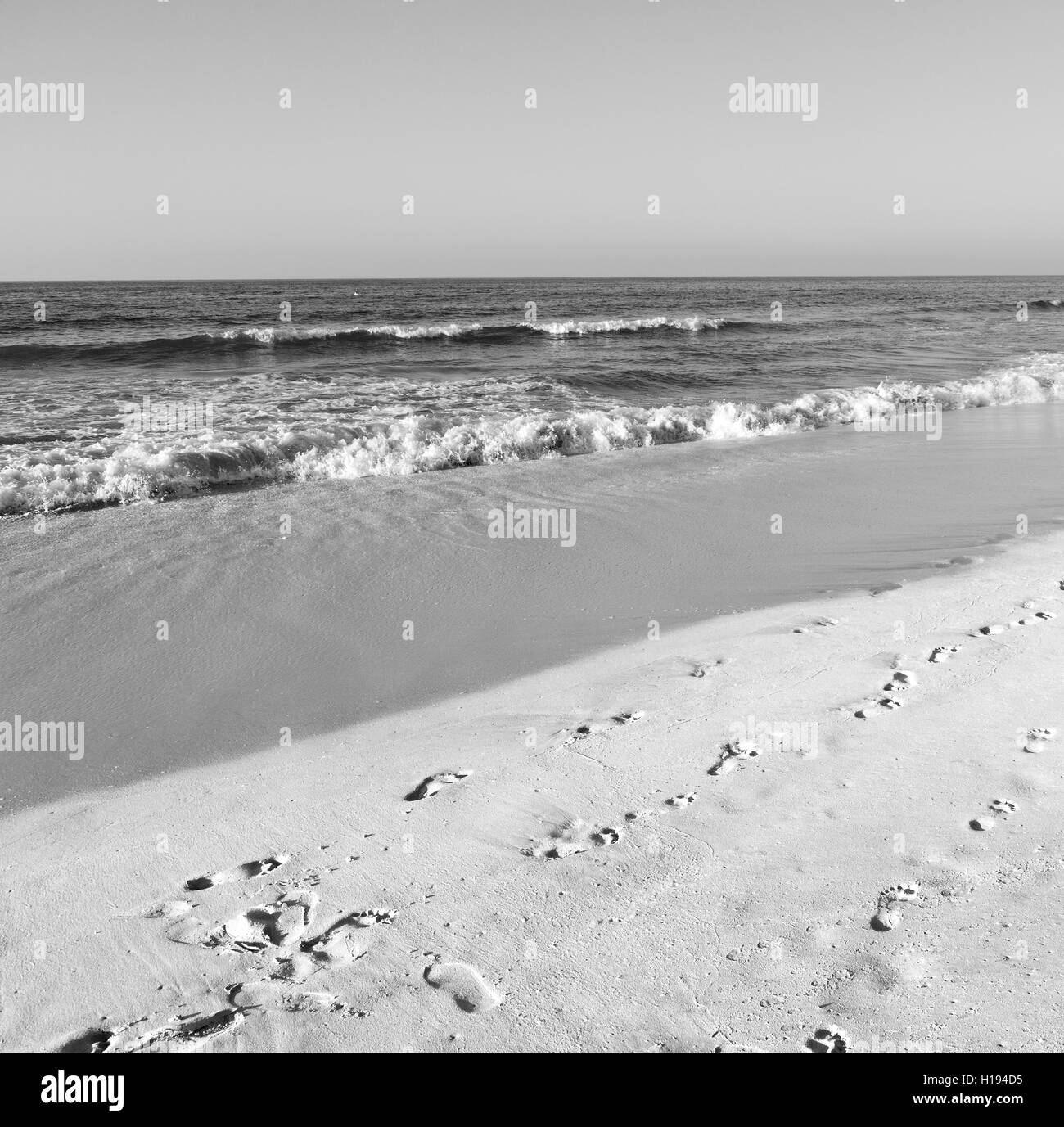 Oman beach sandy Black and White Stock Photos & Images - Alamy
