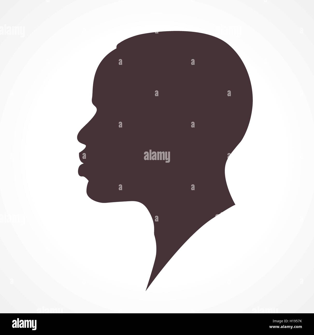 african american silhouette profile