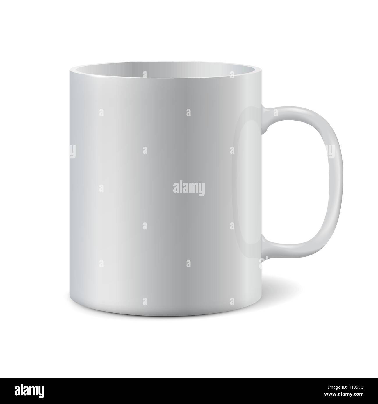 White ceramic mug for printing corporate logo Stock Vector