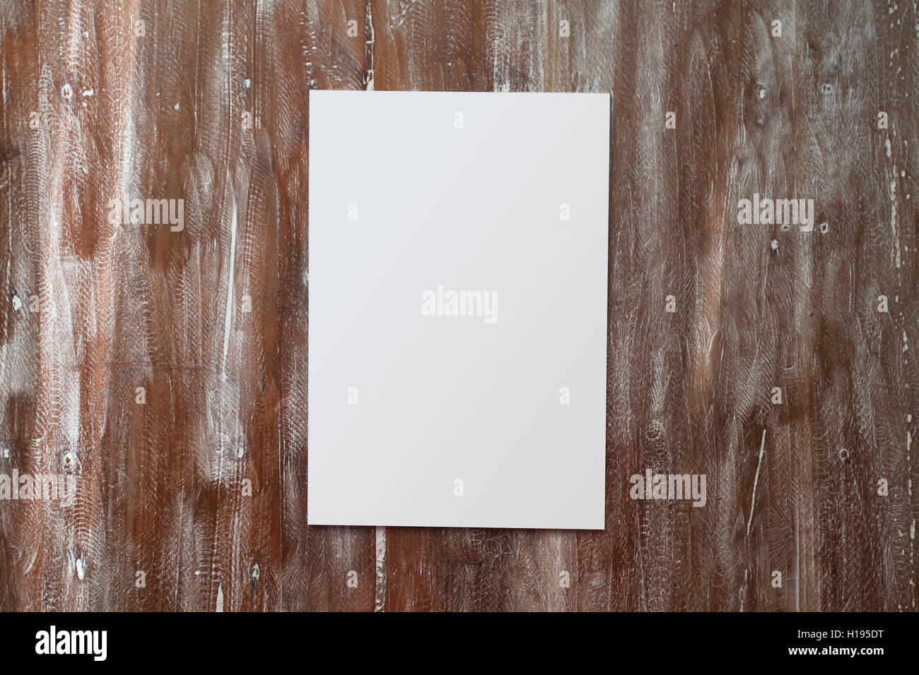 Download Closeup Blank White Paper Sheet Mockup Natural Wood Table Background Stock Photo Alamy PSD Mockup Templates