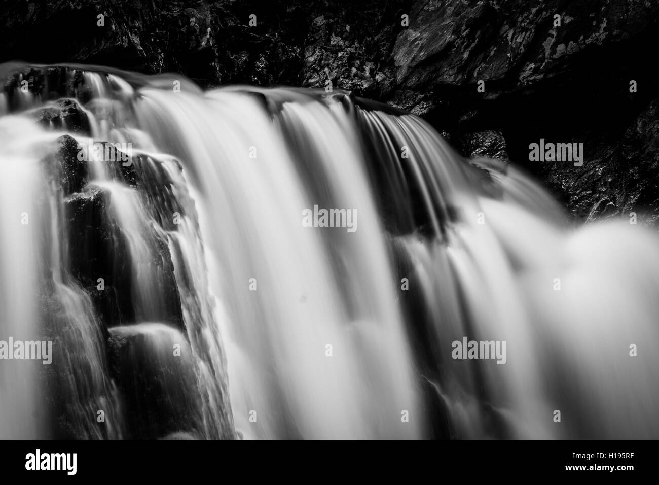 Details of Kilgore Falls, at Rocks State Park, Maryland. Stock Photo