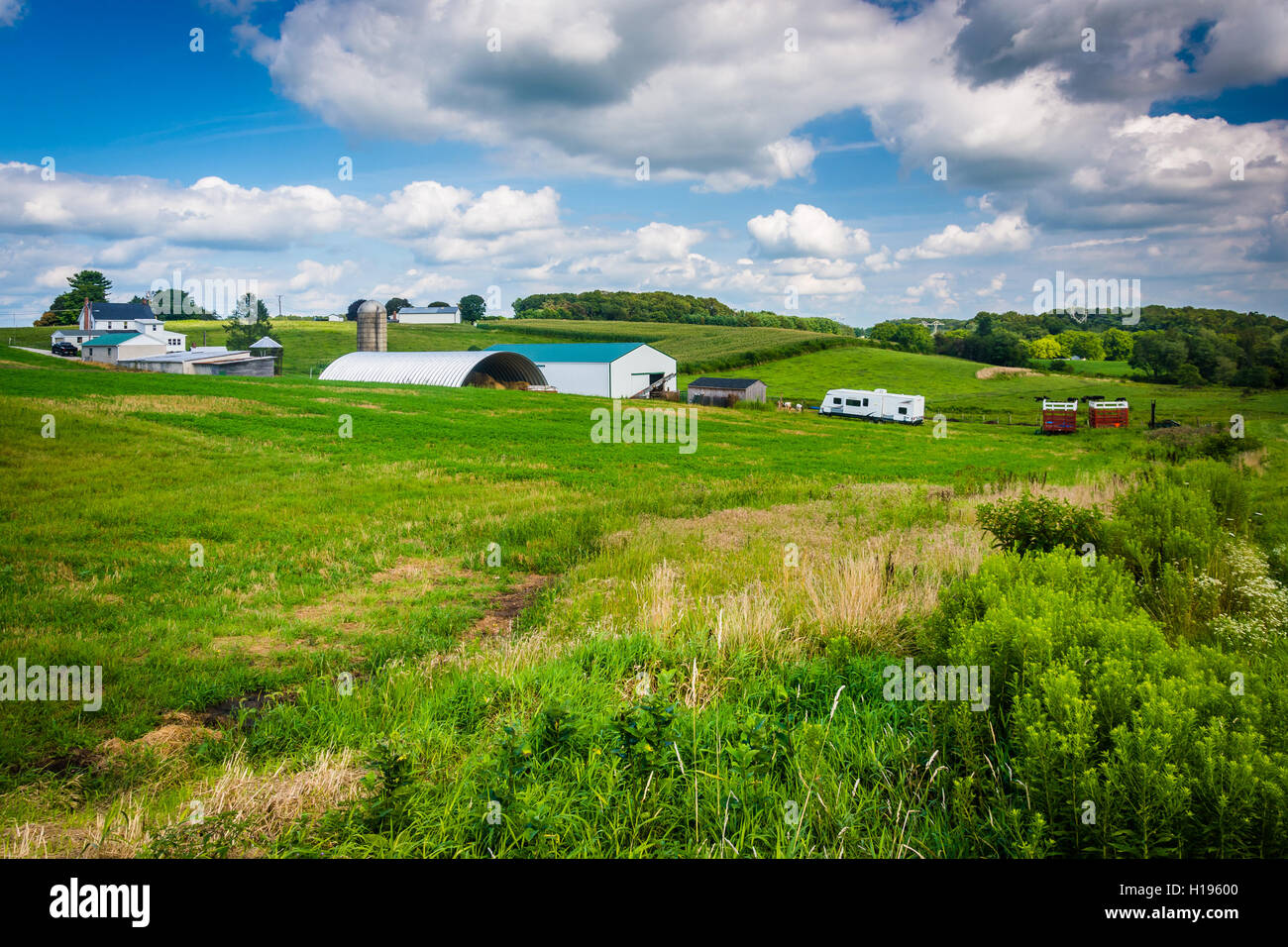 View of a farm in rural Baltimore County, Maryland Stock Photo Alamy