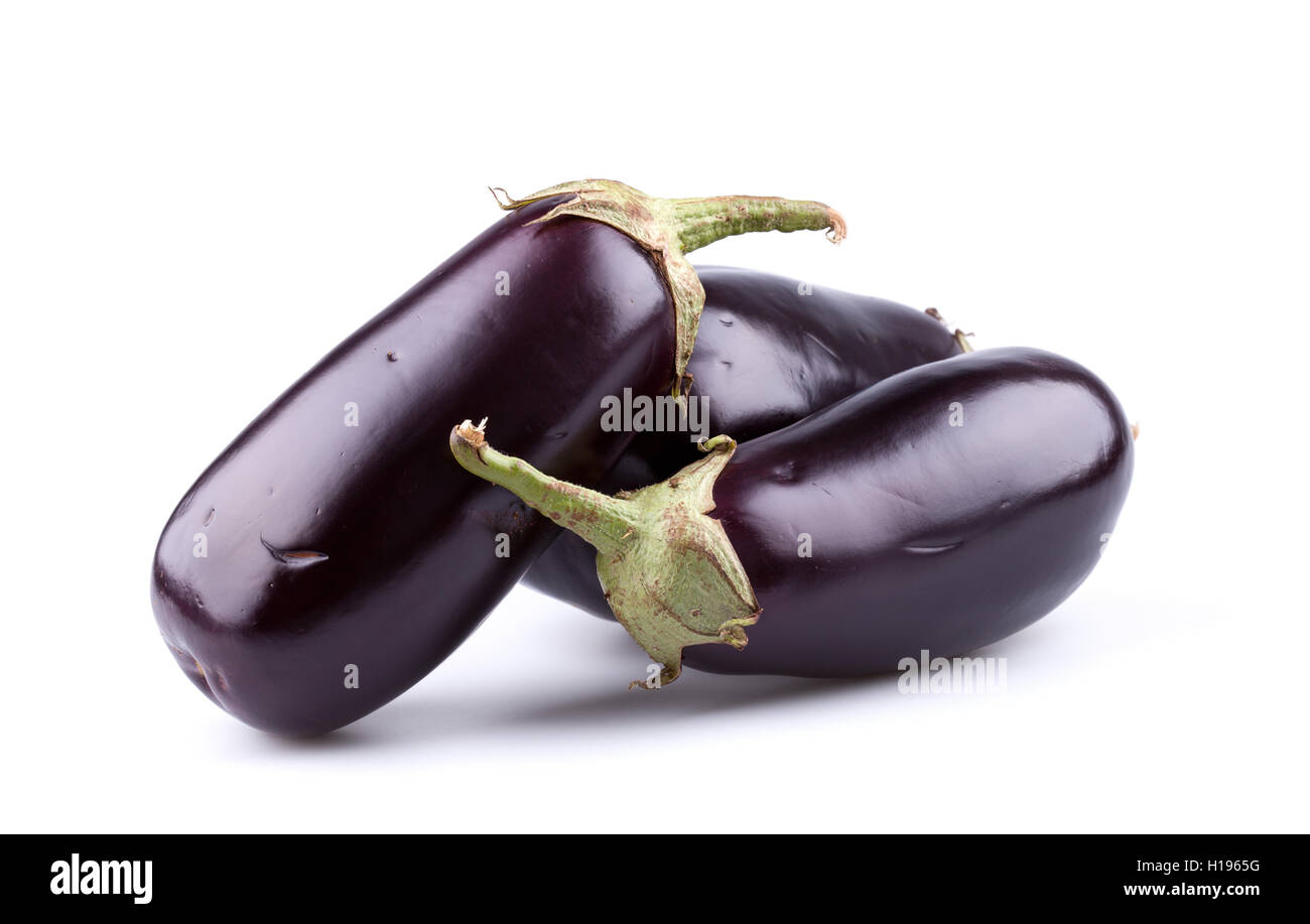 Eggplants or aubergines Stock Photo
