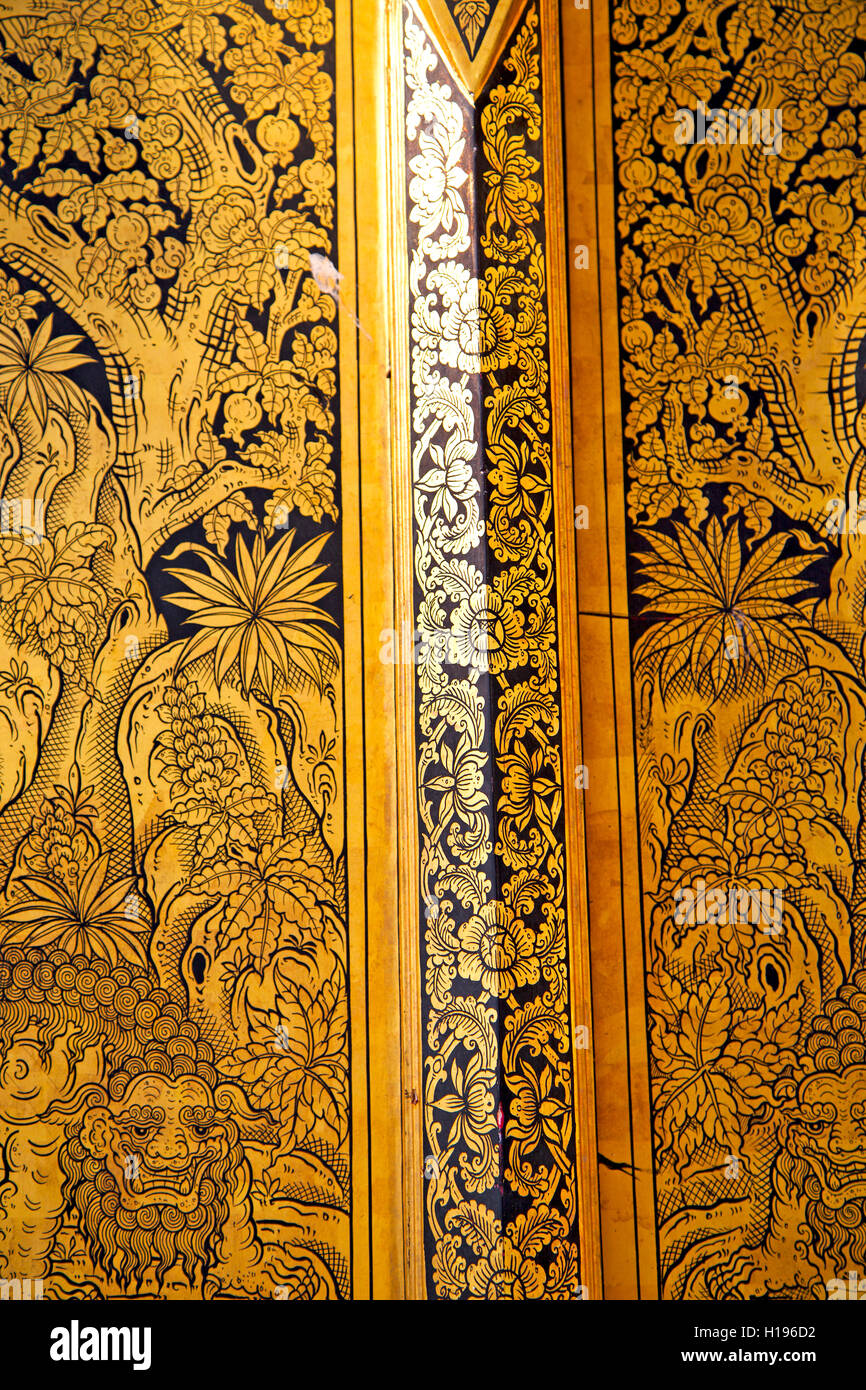 thailand and asia in bangkok temple abstract cross colors door wat