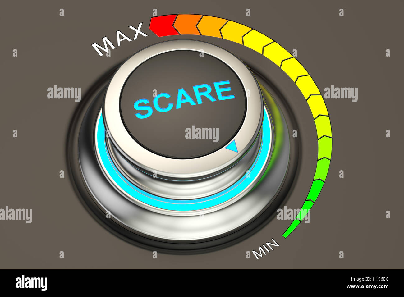min level of scare concept, 3D rendering Stock Photo
