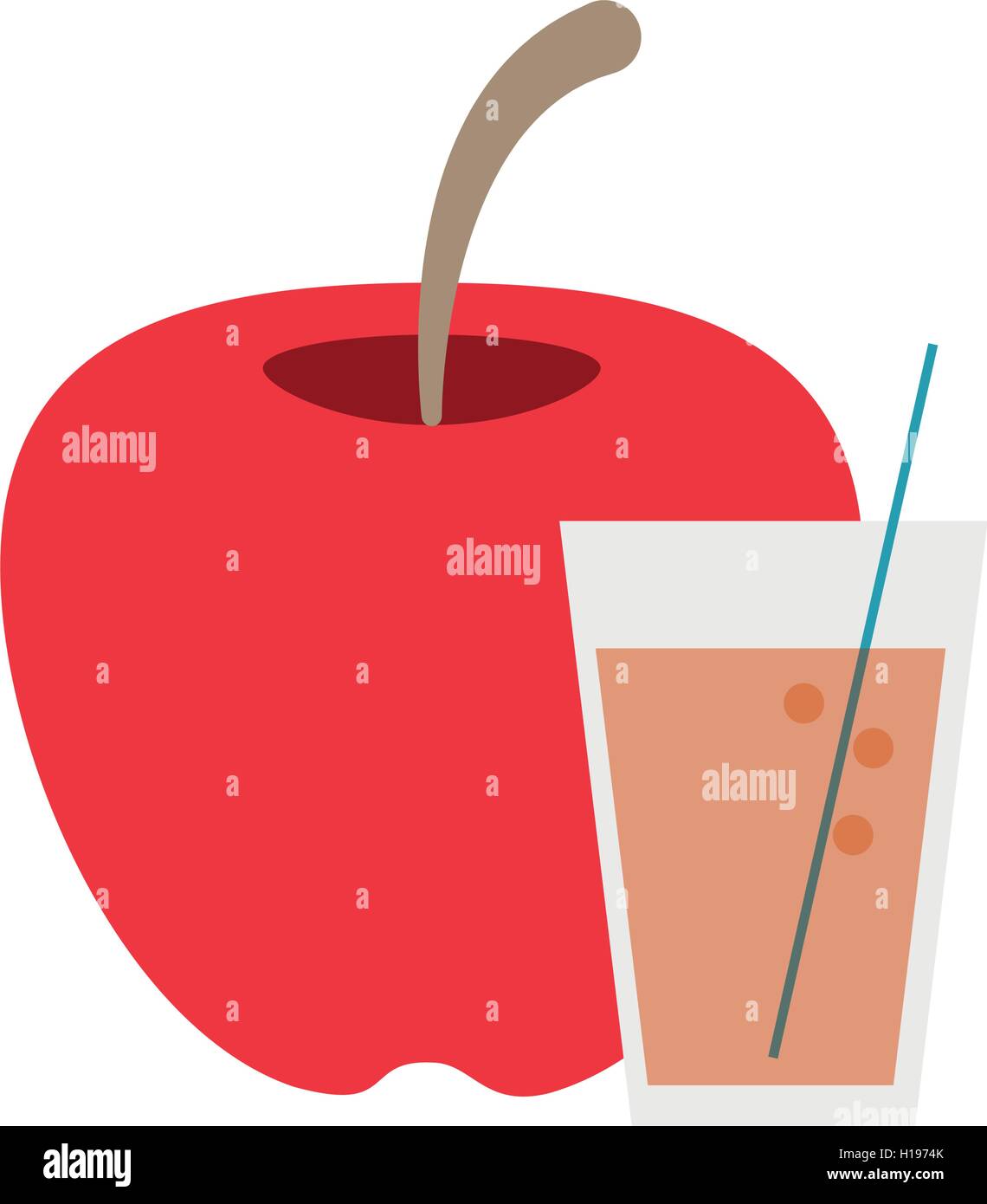 apple and fruit juice icon Stock Vector Image & Art - Alamy