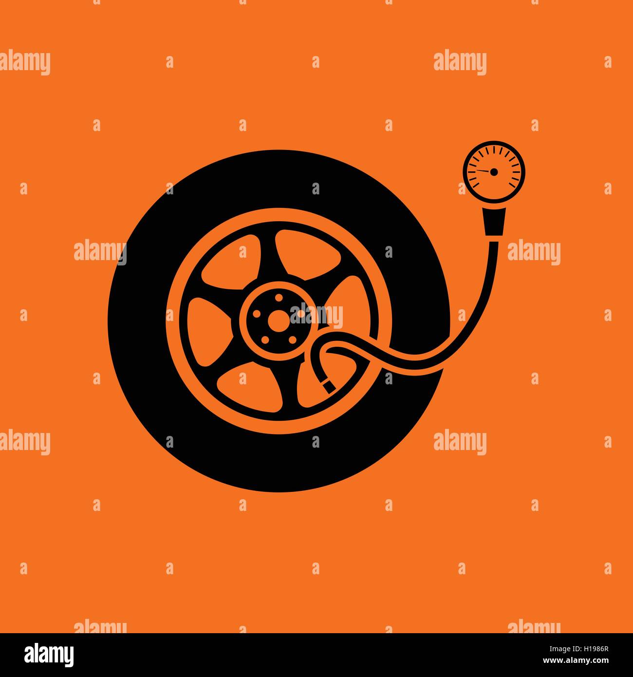 Tyre pressure gage Stock Vector Images - Alamy