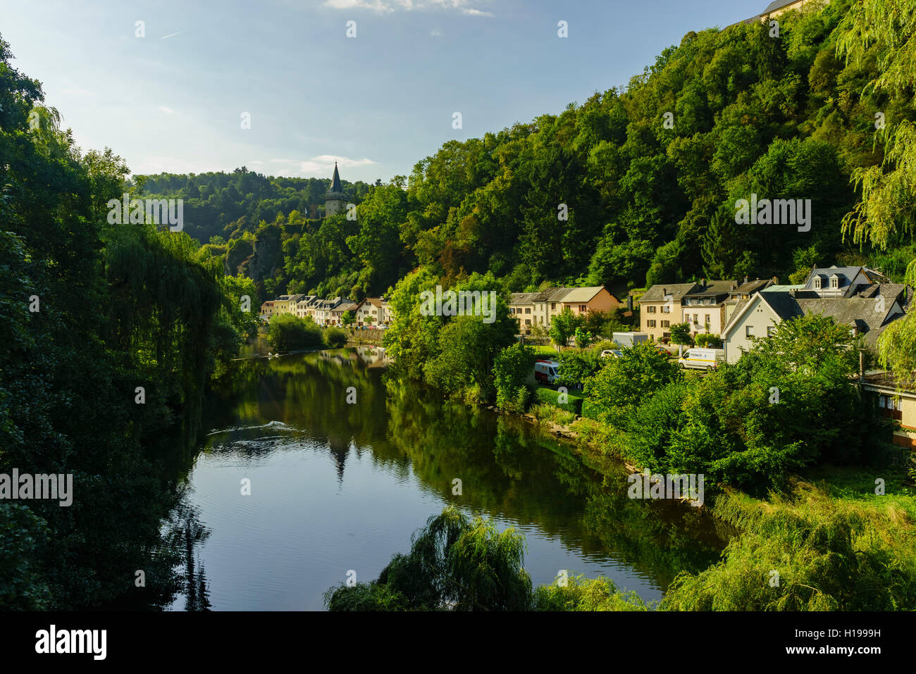 Beautiful country side scene of Vianden, Luxembourg Stock Photo
