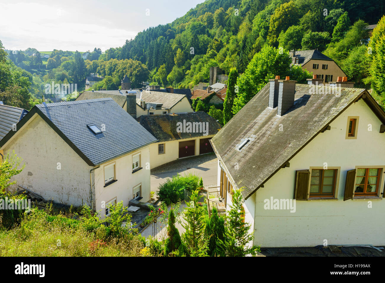 Beautiful country side scene of Vianden, Luxembourg Stock Photo