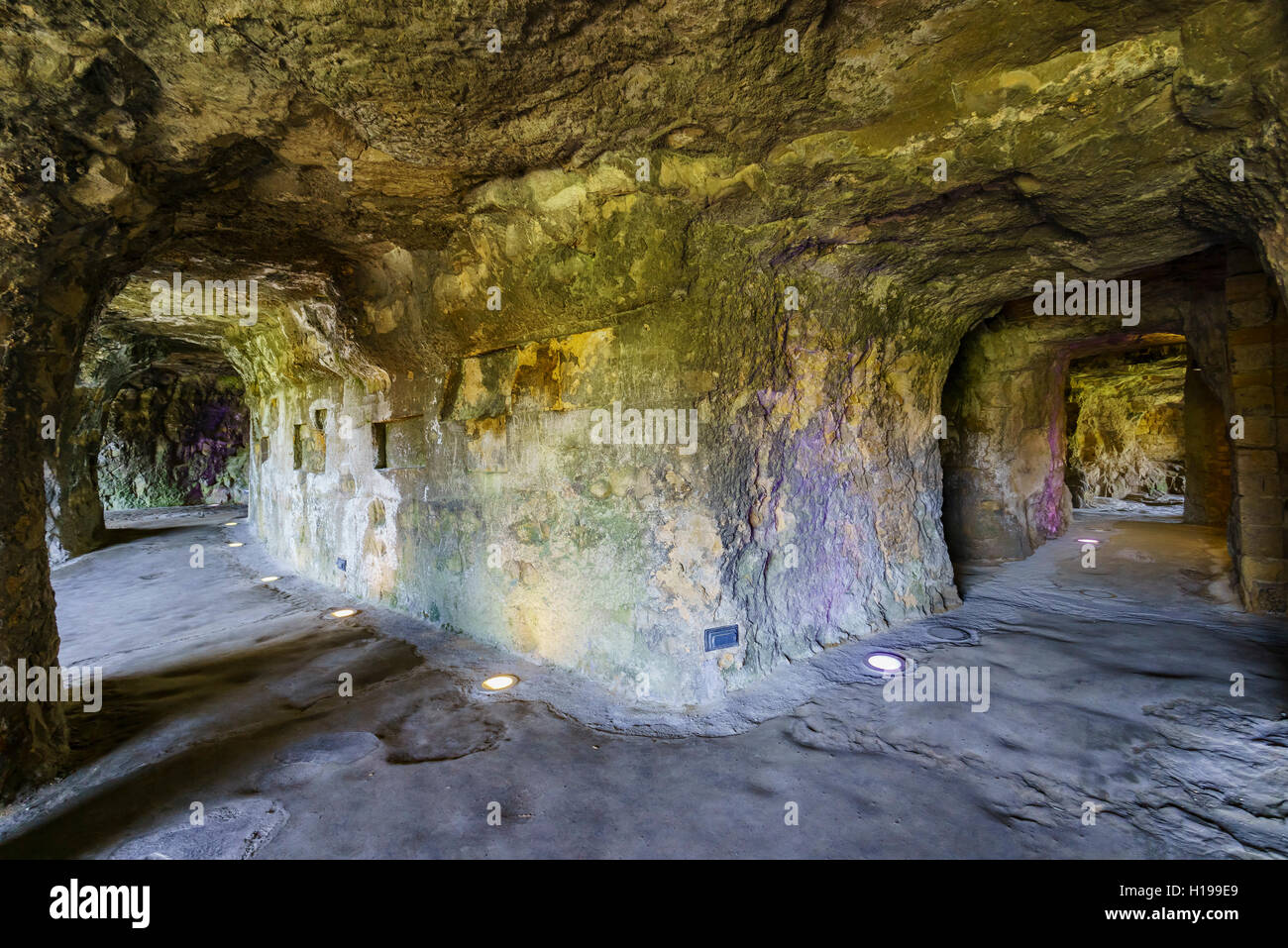 The rock tunnel of the famous Bock, Luxembourg Stock Photo Alamy
