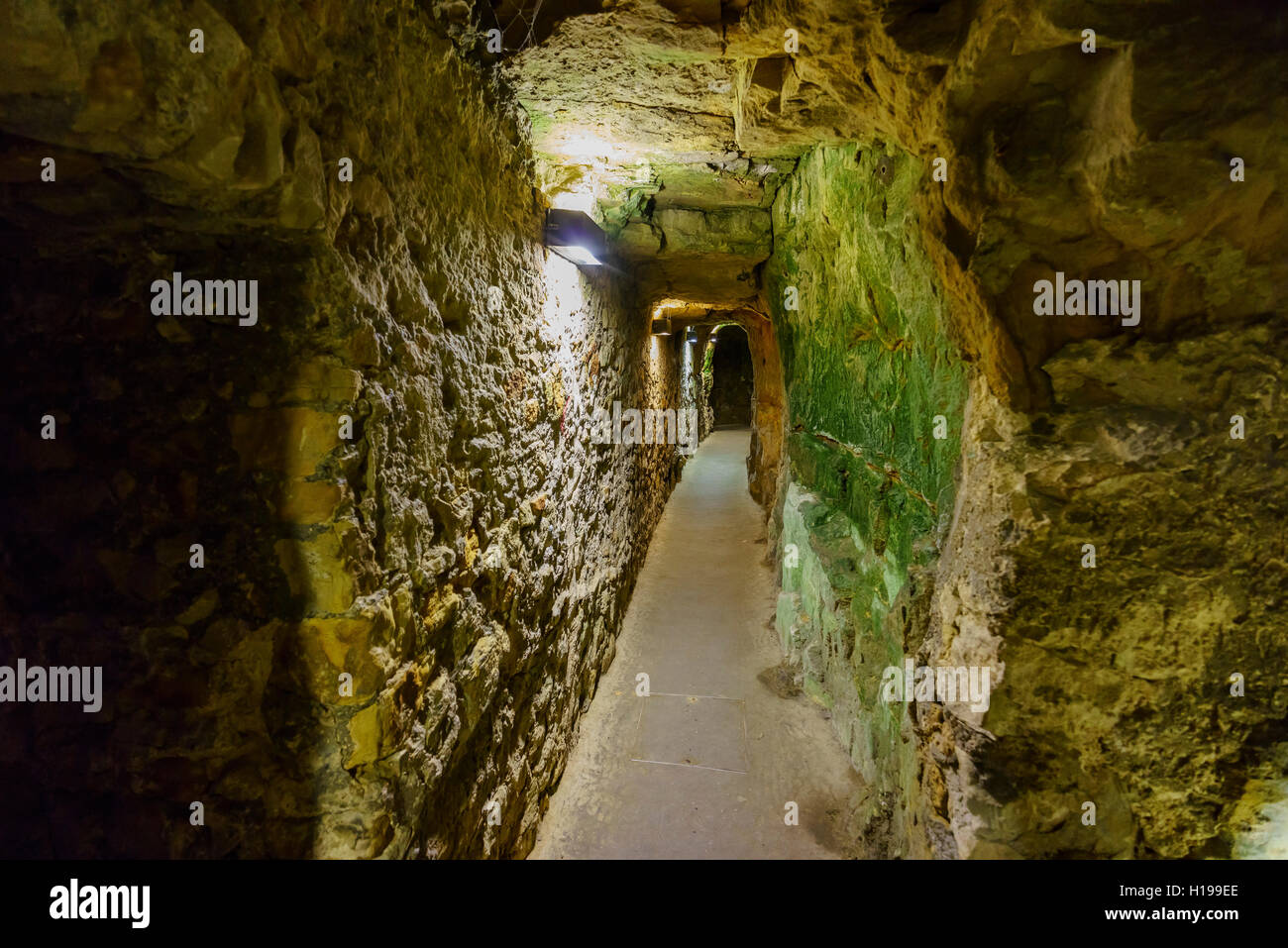 The rock tunnel of the famous Bock, Luxembourg Stock Photo Alamy