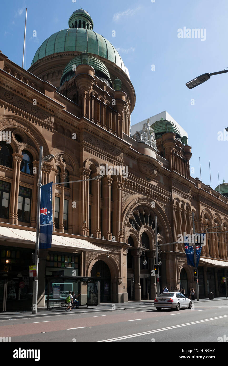 Side entrance to the Queen Victoria Building on George Street Sydney Australia Stock Photo