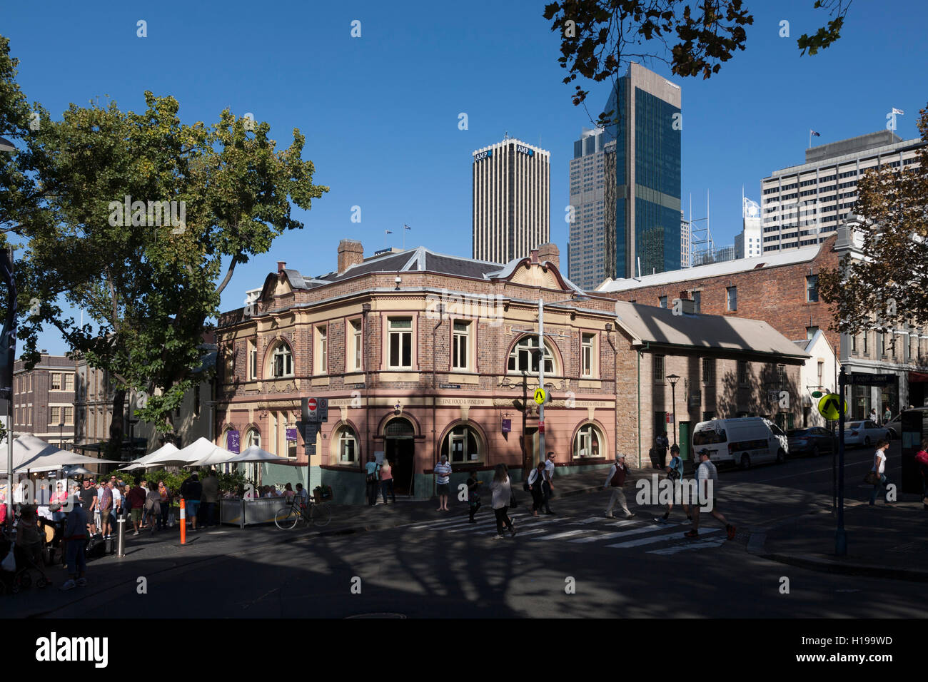 Food and wine bar on Harrington and Argyle Street The Rocks Sydney