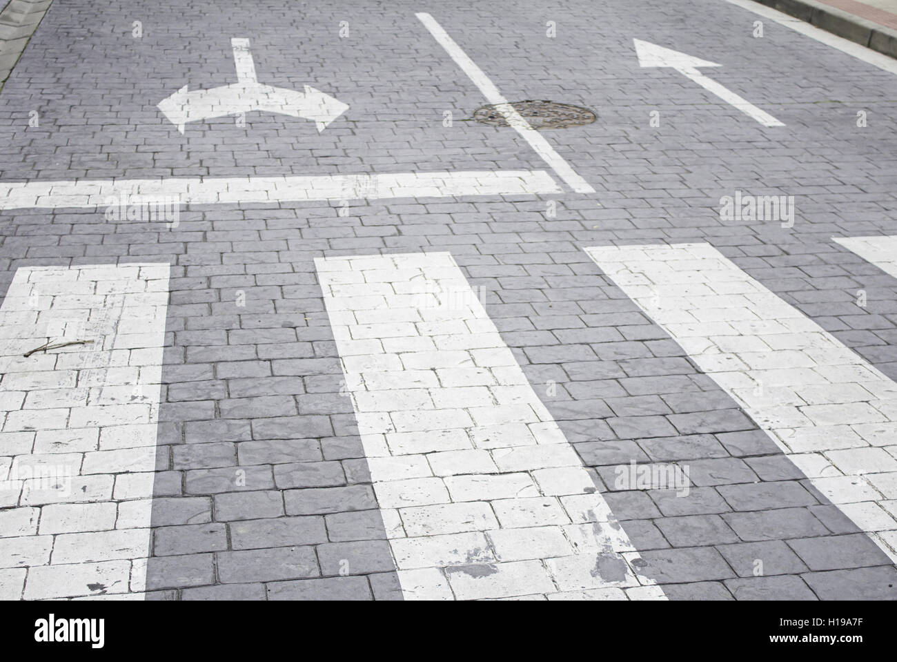 Pedestrian path direction arrows hi-res stock photography and images ...