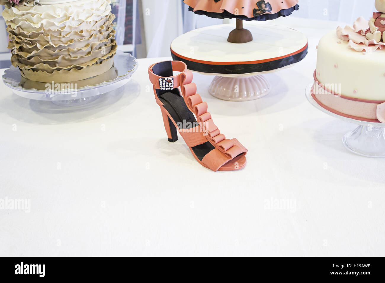Heel shoe Cake pastry, food and sweet Stock Photo Alamy