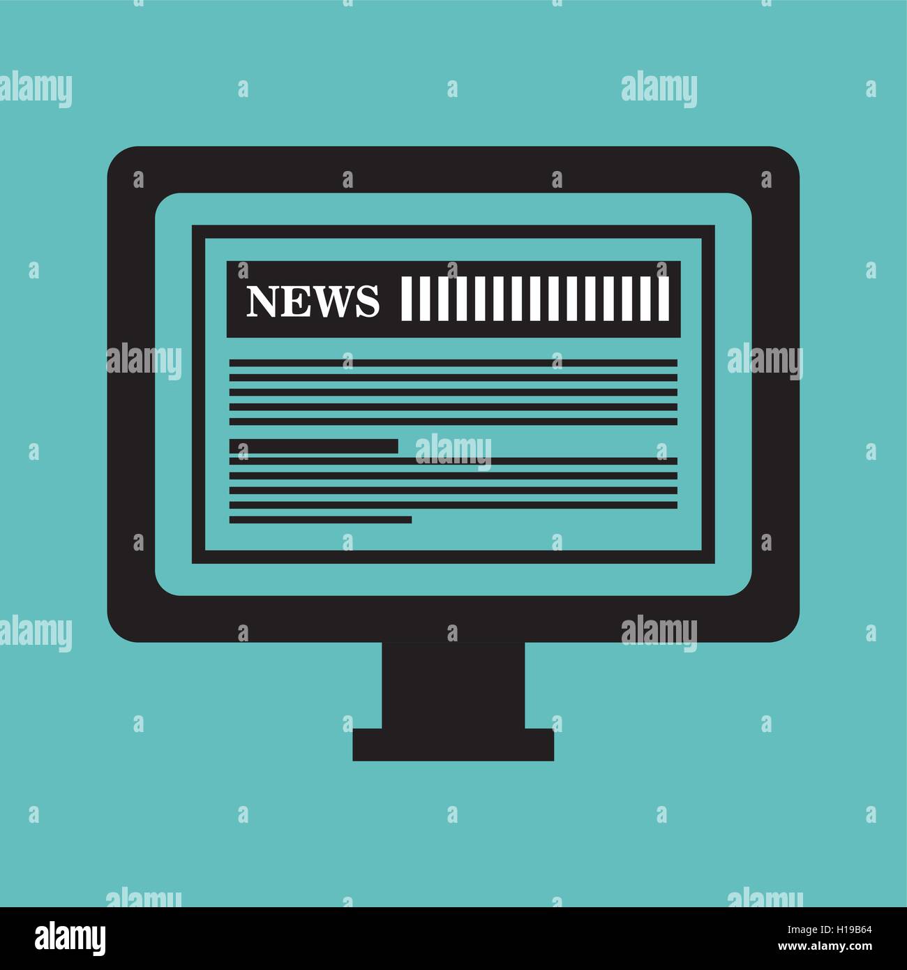 monitor pc news paper graphic isolated Stock Vector Image & Art Alamy