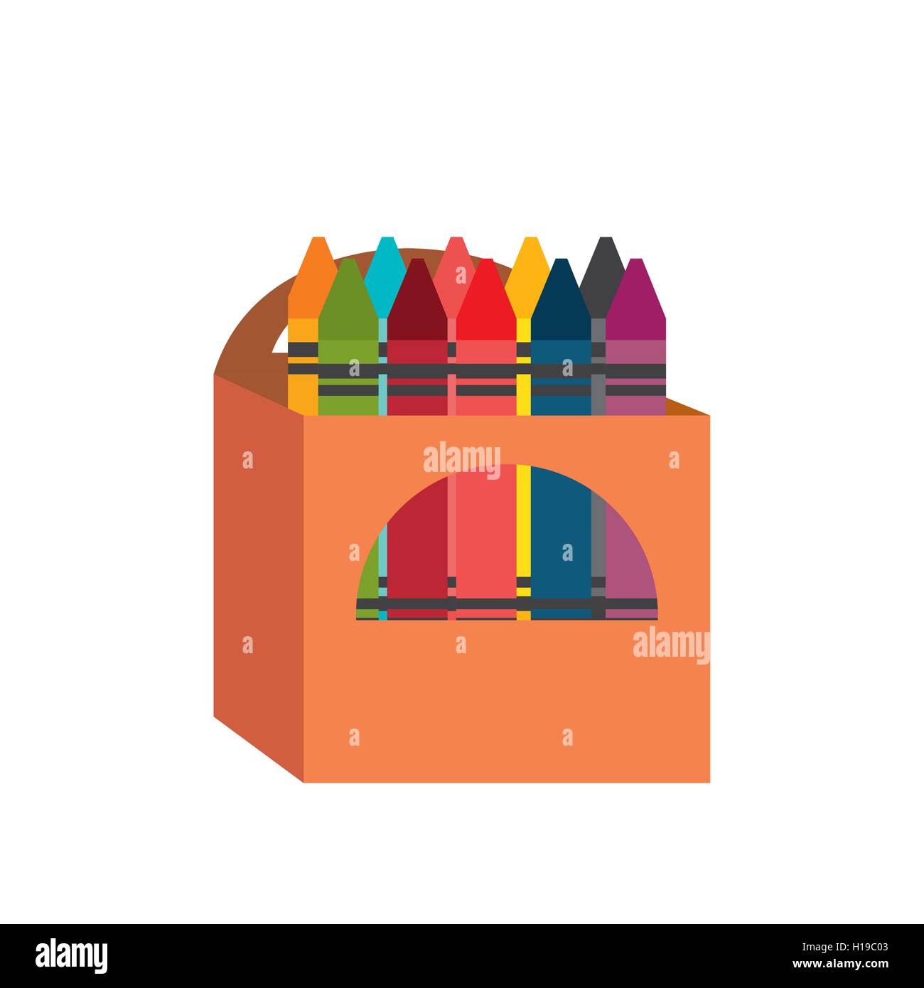 cartoon crayons box design Stock Vector Image & Art Alamy